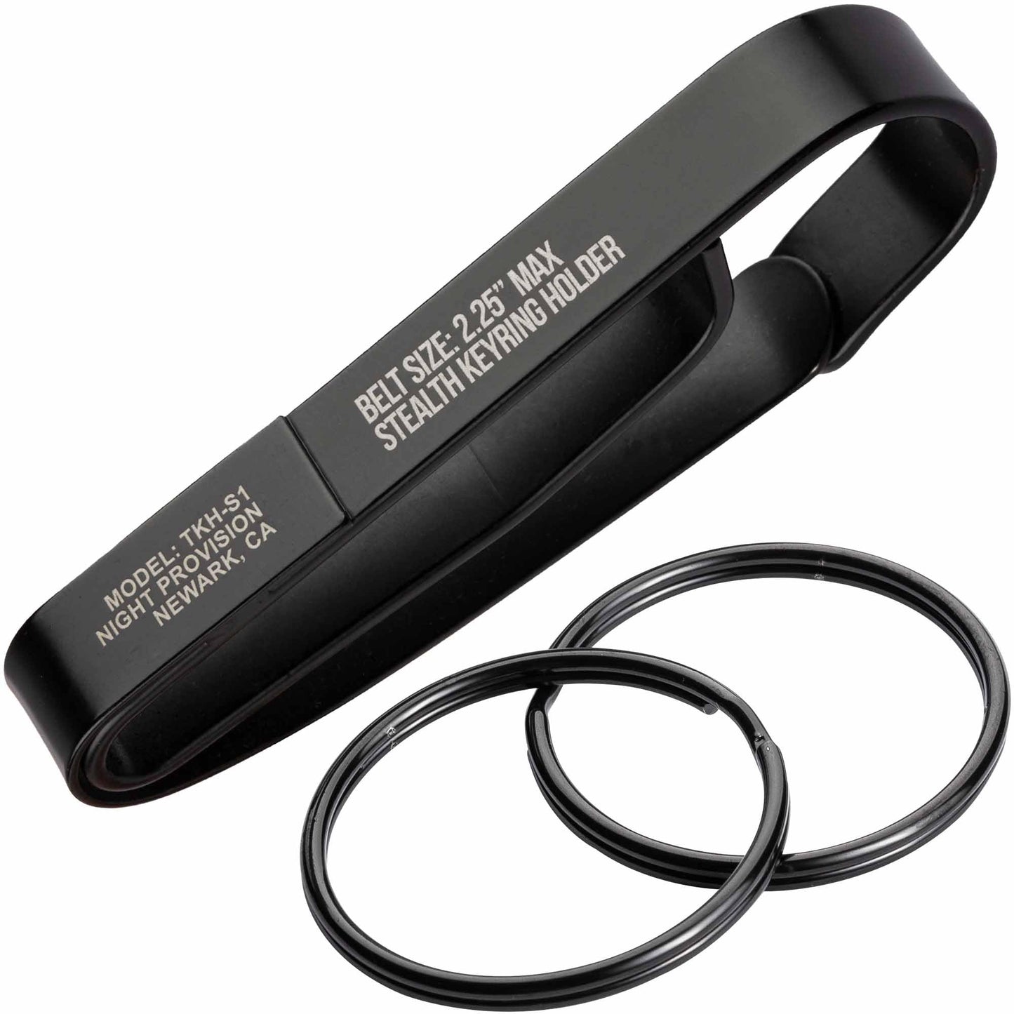 NP NIGHT PROVISION Tactical Key Ring Holder for Duty Belts, Quick Release Key Clip Stainless Steel w/XL Detachable Key Rings