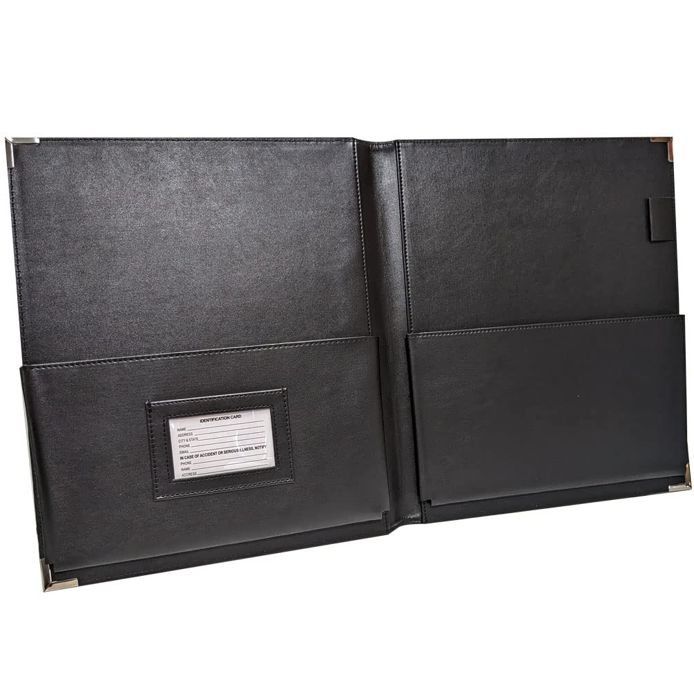 New! MSP Big Band Sheet Music Folder | 11.5" x 13.75" - Sheet Music Folios Storage Folder with Straps Closures for Band, Orchestra, Soloist, Piano - Instrument Player (MSP-240-Black)