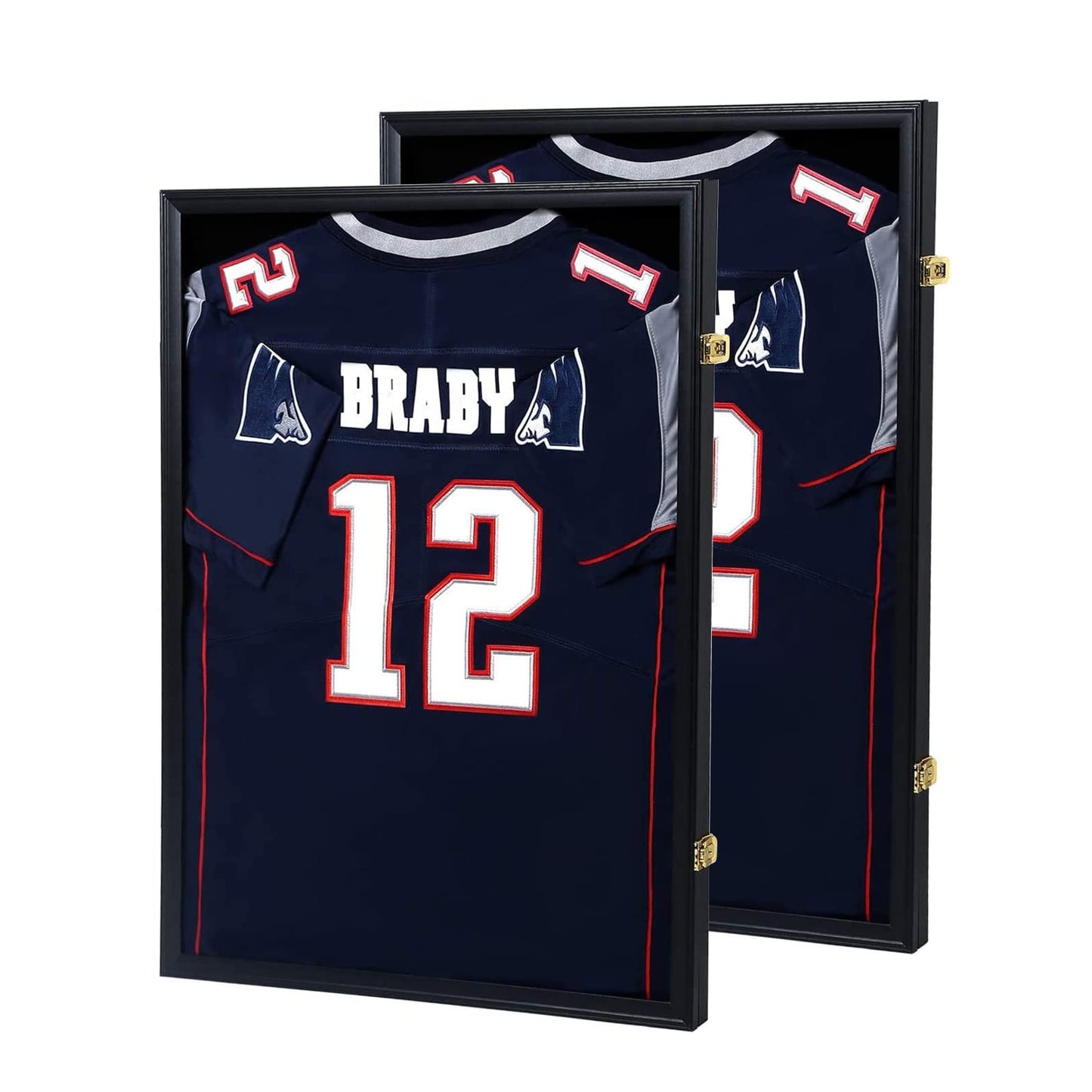 IHEIPYE Jersey Frame Display Case 2 Pack - Large Sport Jersey Shadow Box with UV Protection Acrylic for Baseball, Basketball, Football, Soccer, Hockey, Shirt and Uniform