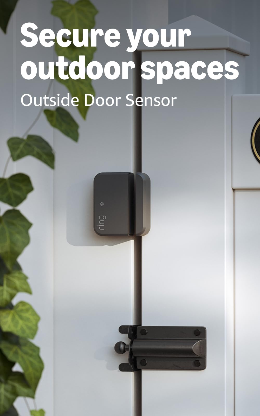 Ring Battery Doorbell (newest model), Speckled Gray with Outside Door Sensor, (newest model)