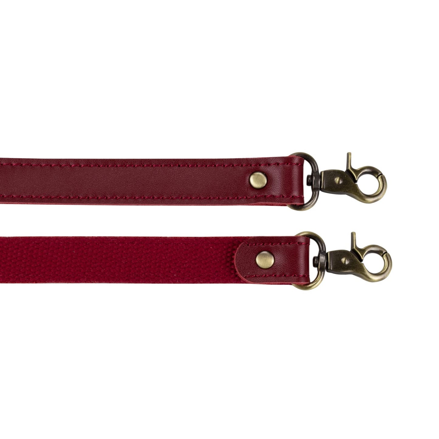 Allzedream Genuine Leather Purse Strap Sewing Canvas Replacement Handbag Shoulder Bag 2 Pcs (Wine Red)