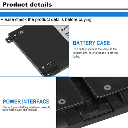 53Wh H5CKD Battery for Dell Vostro 5300 5301 5401 5501 5402 Latitude 3410 3510 Inspiron 5300 5401 5408 5409 5501 5508 5400 5406 5509 7405 7300 7500 2-in-1 Silver Edition 7T8CD TXD03 0H5CKD JK6Y6