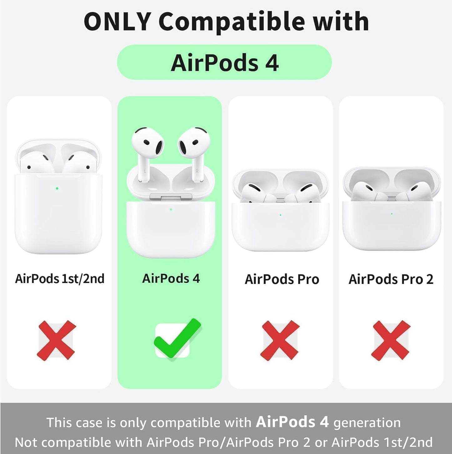 for AirPods 4 Case Cover 2024, Leather Full-Body Protective Case for AirPods 4th Generation Wireless Charging Case for Women Men with Keychain-Coffee