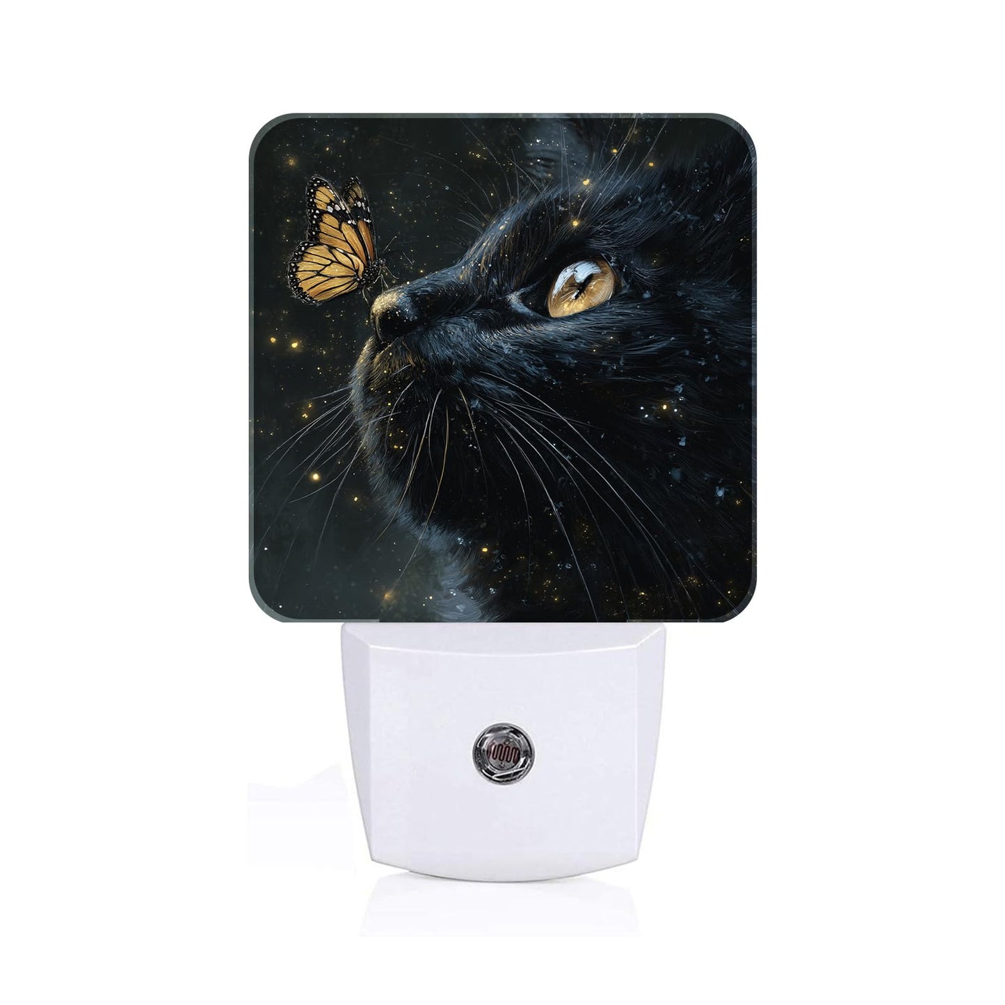 FSHVQKD Cat and Butterfly Night Light,Plug Into Wall Decor for Stairway,Hallway,Kitchen,Dusk to Dawn Sensor Nightlights for Boys/Girls/Women/Men Room Gifts