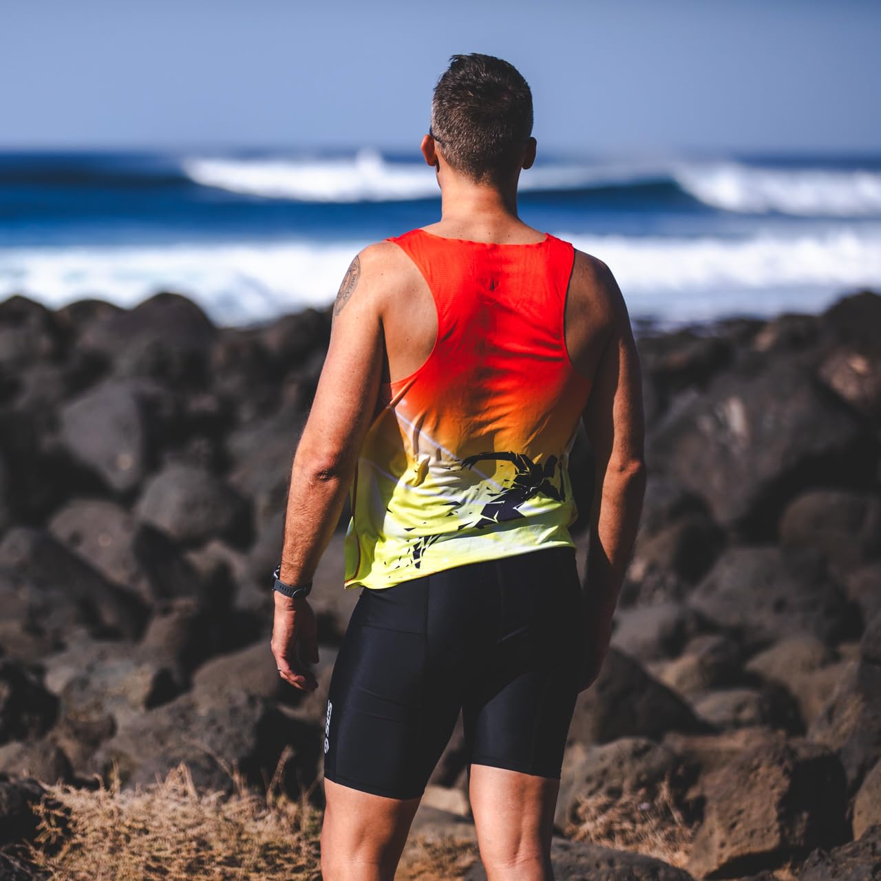 SLS3 Triathlon Shorts Mens – Tri Shorts Mens – 2 Pockets FRT – Designed by Athletes for Racing (Midnight, X-Large)