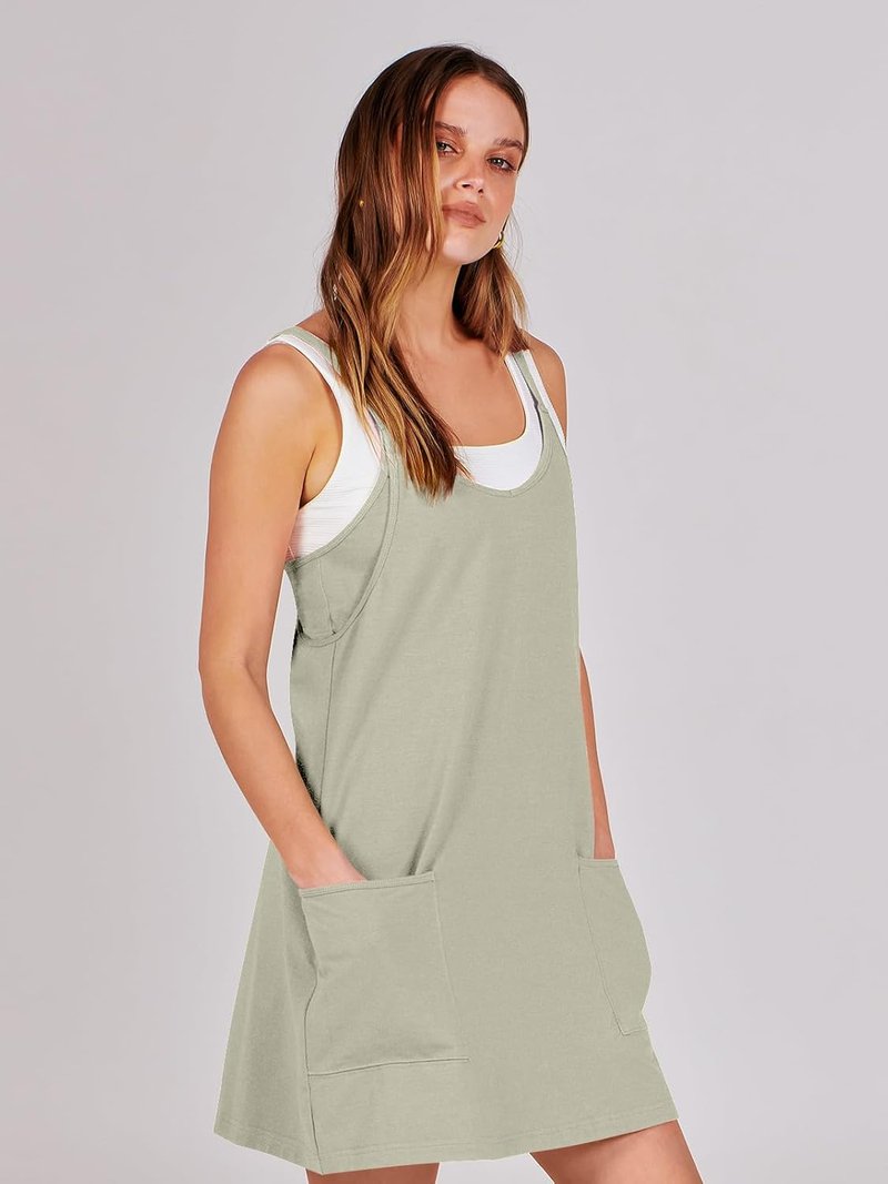 Women’s Athletic Tennis Dress - Summer Workout Mini Romper with Built-In Shorts | Travel & Vacation Ready