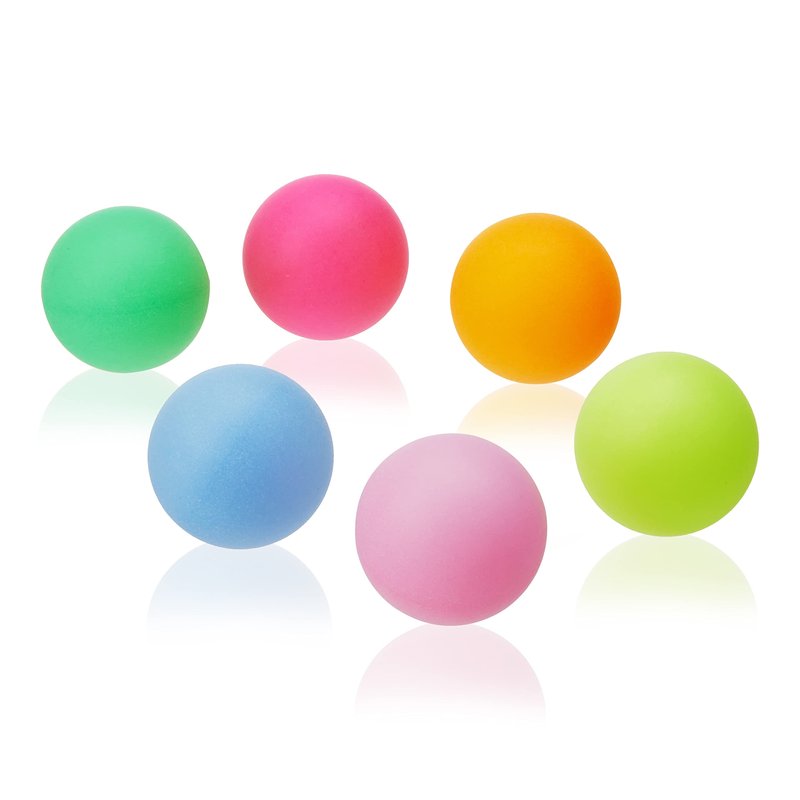 True Colorful Beer Pong Balls - Multi Colored Ping Pong Balls Cool Beer Pong Balls - Neon Ping Pong Balls Plastic Set of 6