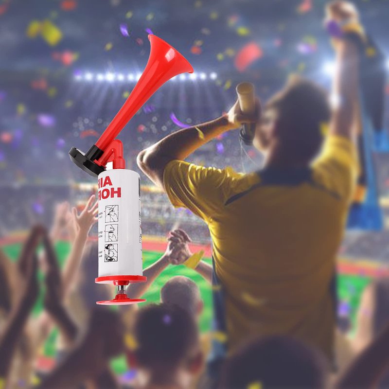 AOLIHAN Handheld Air Horn, Aluminum+ABS Portable Air Pump Horn, Loud Noise Maker Horn for Boats Sporting Events Cheering Camping Soccer Fan Universal Reusable Eco-Friendly