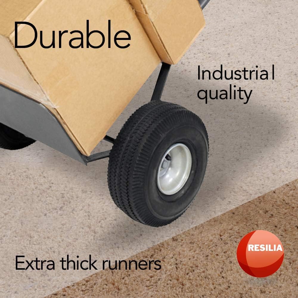 RESILIA Deluxe Clear Vinyl Floor Runner for Deep Pile Carpet - Non Slip & Stain Resistant Textured Mats - Waterproof Plastic Protector for Carpets, 27 Inches Wide x 6 Feet Long, Made in The USA