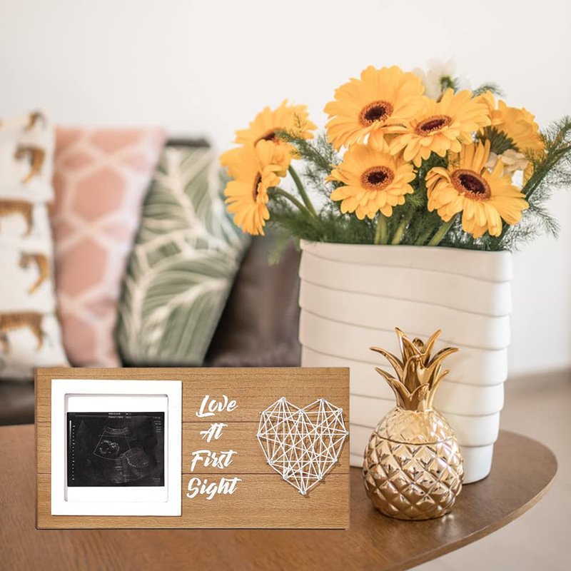 Zmiky Sonogram Picture Frame - Ultrasound Picture Frame,Love At First Sight Sonogram Frame Expecting Baby To Be Unique Gifts Pregnancy Announcement Sonogram Photo Frame Gender Reveal Decor