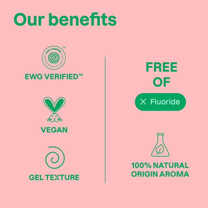Attitude Baby and Child Fluoride-Free Training Toothpaste, Naturally Derived Ingredients, Vegan, EWG Verified, Strawberry, 2.6 Oz