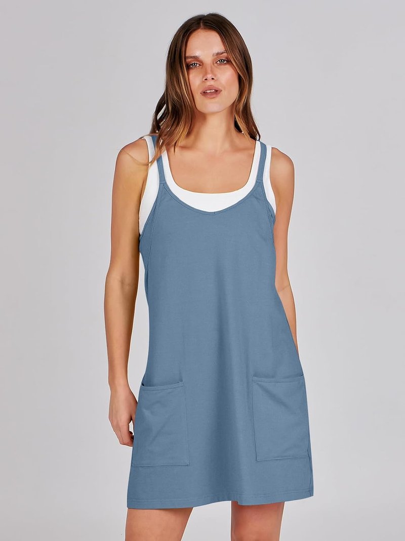 Women’s Athletic Tennis Dress - Summer Workout Mini Romper with Built-In Shorts | Perfect for Travel & Vacation