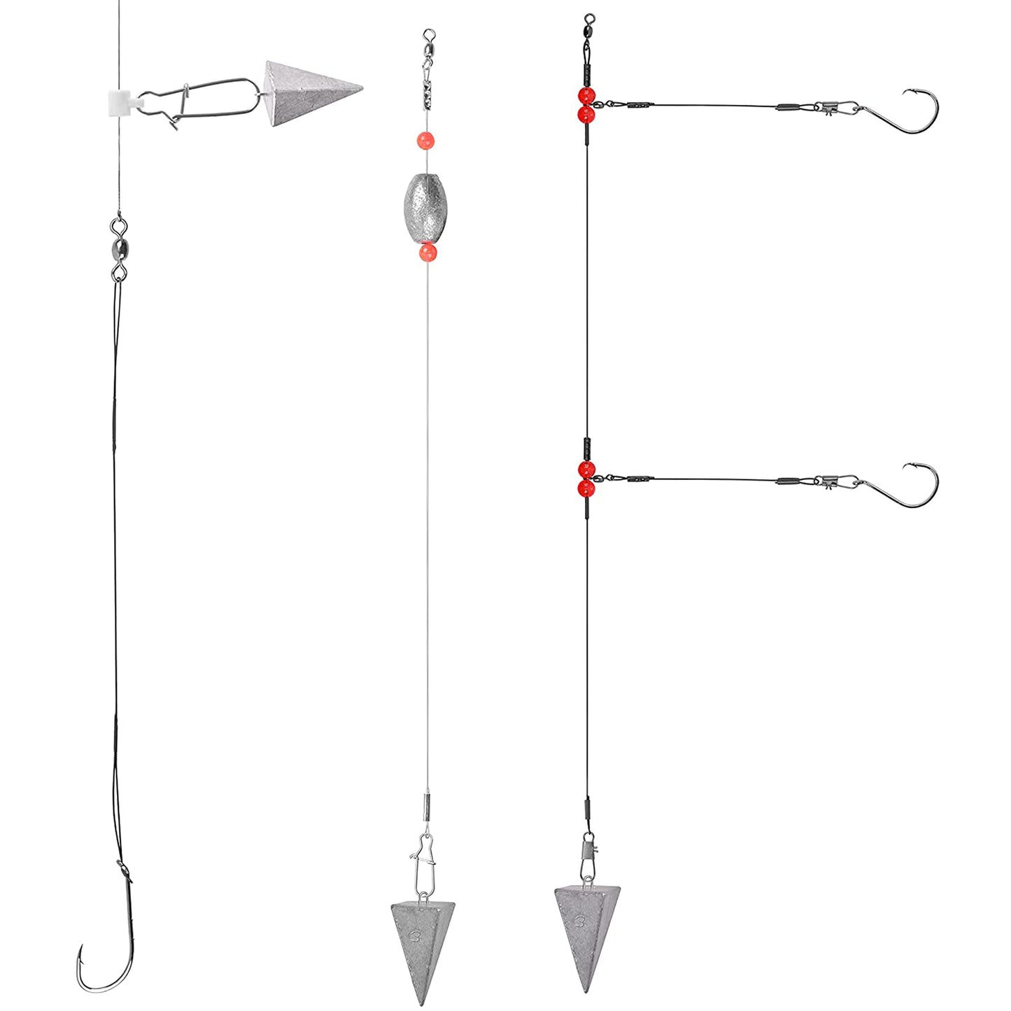 Pyramid Sinkers Fishing Weights Saltwater Pyramid Weights for Surf Fishing Gear Tackle 1oz 2oz 3oz 4oz
