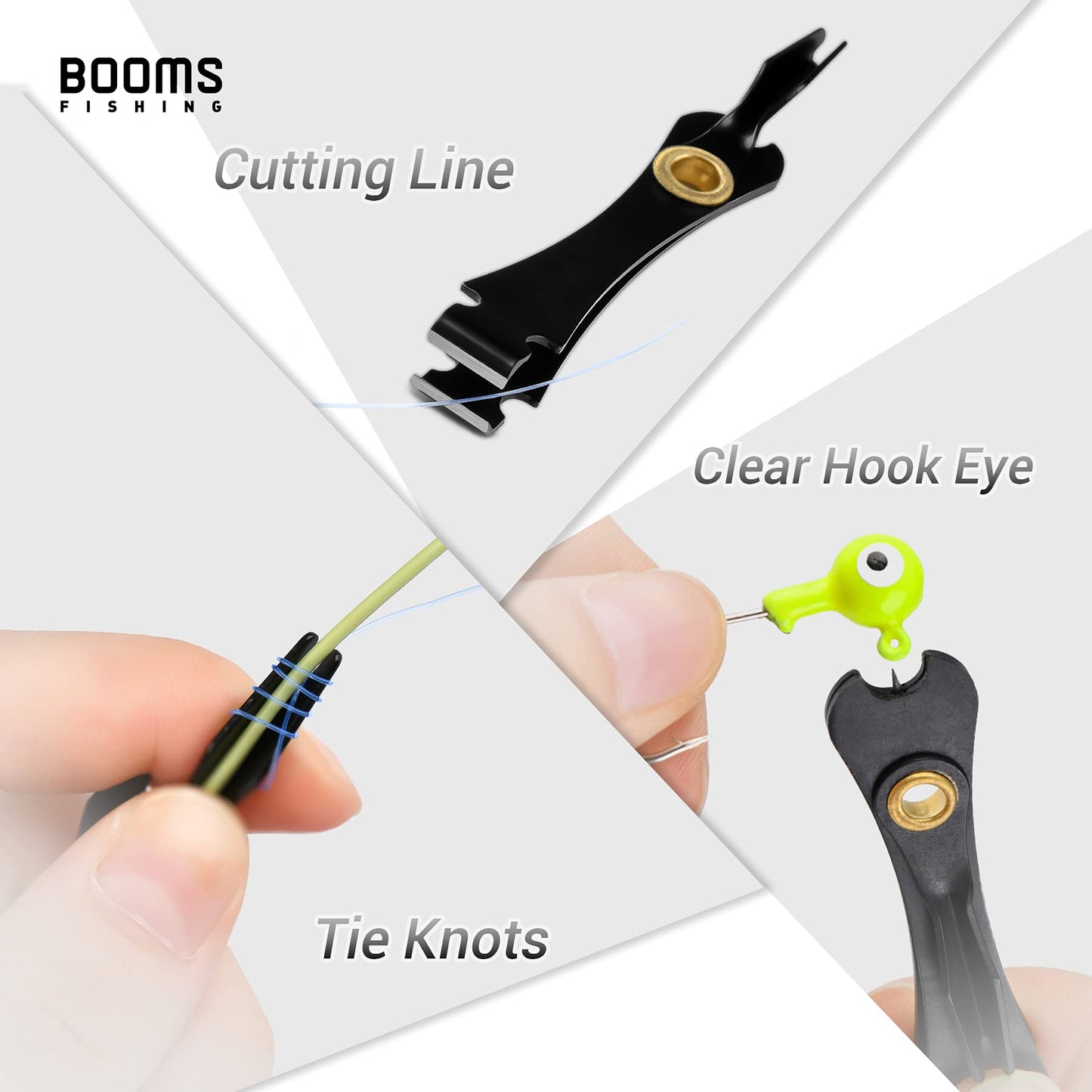 Booms Fishing FF2 4 in 1 Fly Fishing Gear Combo: Forceps, Nipper, Leader Straightener, Zinger Retractor