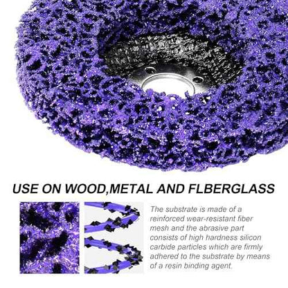 Vantego 10-Pack 4-1/2 Inch Paint Stripping Discs for Angle Grinder Multi Color Set for Metal Rust Removal Grinding Surface Prep (Purple ¡¿3, Black ¡¿3, Blue ¡¿2, Green ¡¿2)