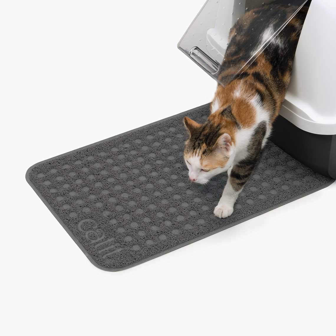Catit Cat Litter Mat Rectangle Non-Slip Litter Trapping Mat Soft & Comfortable, Easy to Clean for All Cat Litter Types – Small
