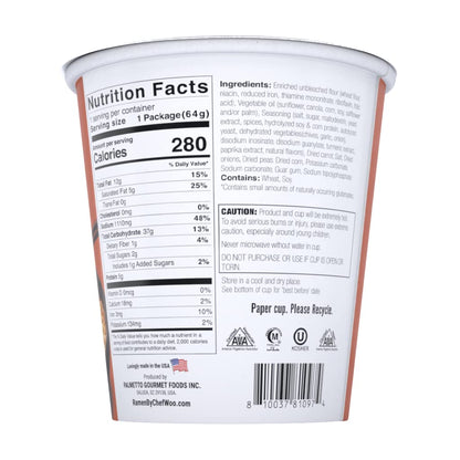 RAMEN EXPRESS Hot & Spicy Chicken Flavor Ramen Cup Noodle, 2.25 Oz Each (Pack Of 12) | Animal-free Ramen Noodles | All Plant-based | Made in U.S. with finest American flour