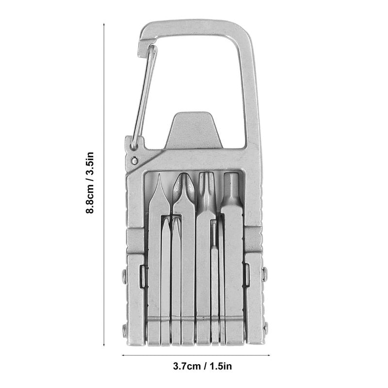 12 in 1 Mini Multi Tool, Portable Keychain Multitool, Needle Nose Pliers, Bottle Opener, Keychain Multitool Tool Compact Pocket Size for Outdoors Camping