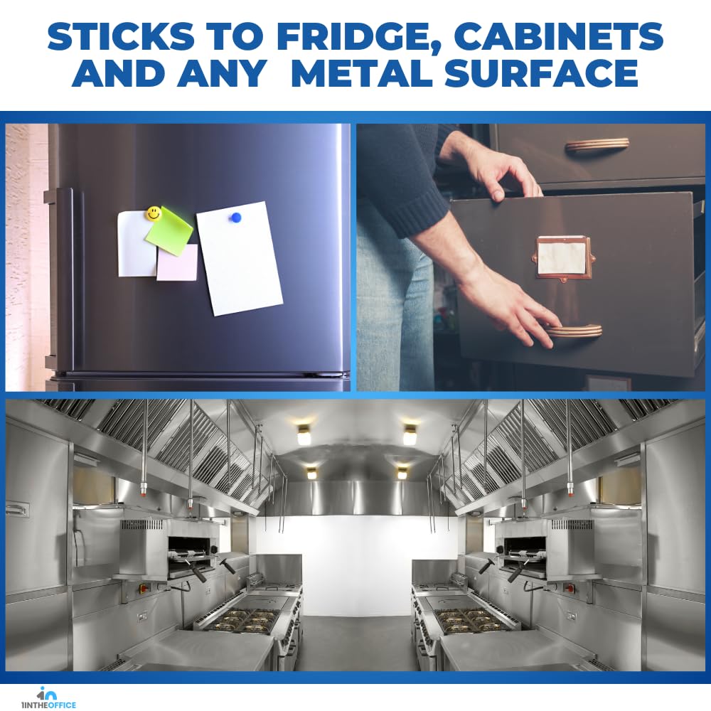 1InTheOffice Bulldog Clips 1.5 Inch - Heavy Duty Refrigerator Magnetic Clips - 1.3" (18 Pack)