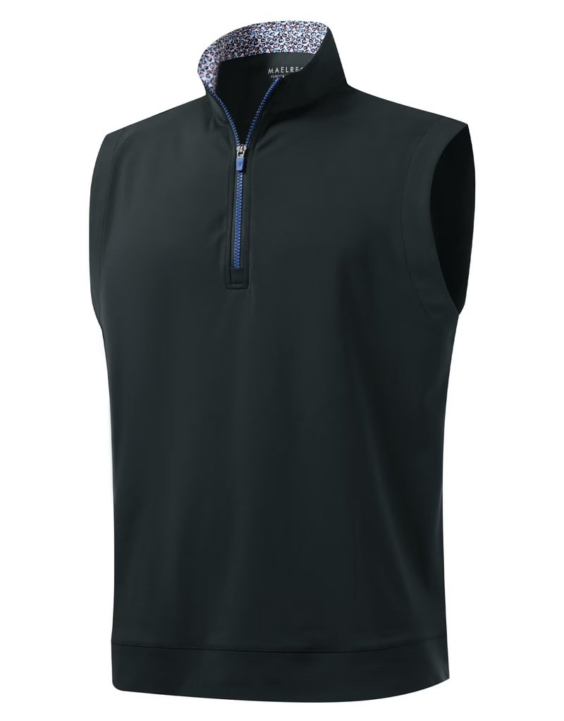 M MAELREG Men's Golf Vest Dry Fit Stretch Moisture Wicking Layer Lightweight Casual Vests Mens Pullover Quarter Zip