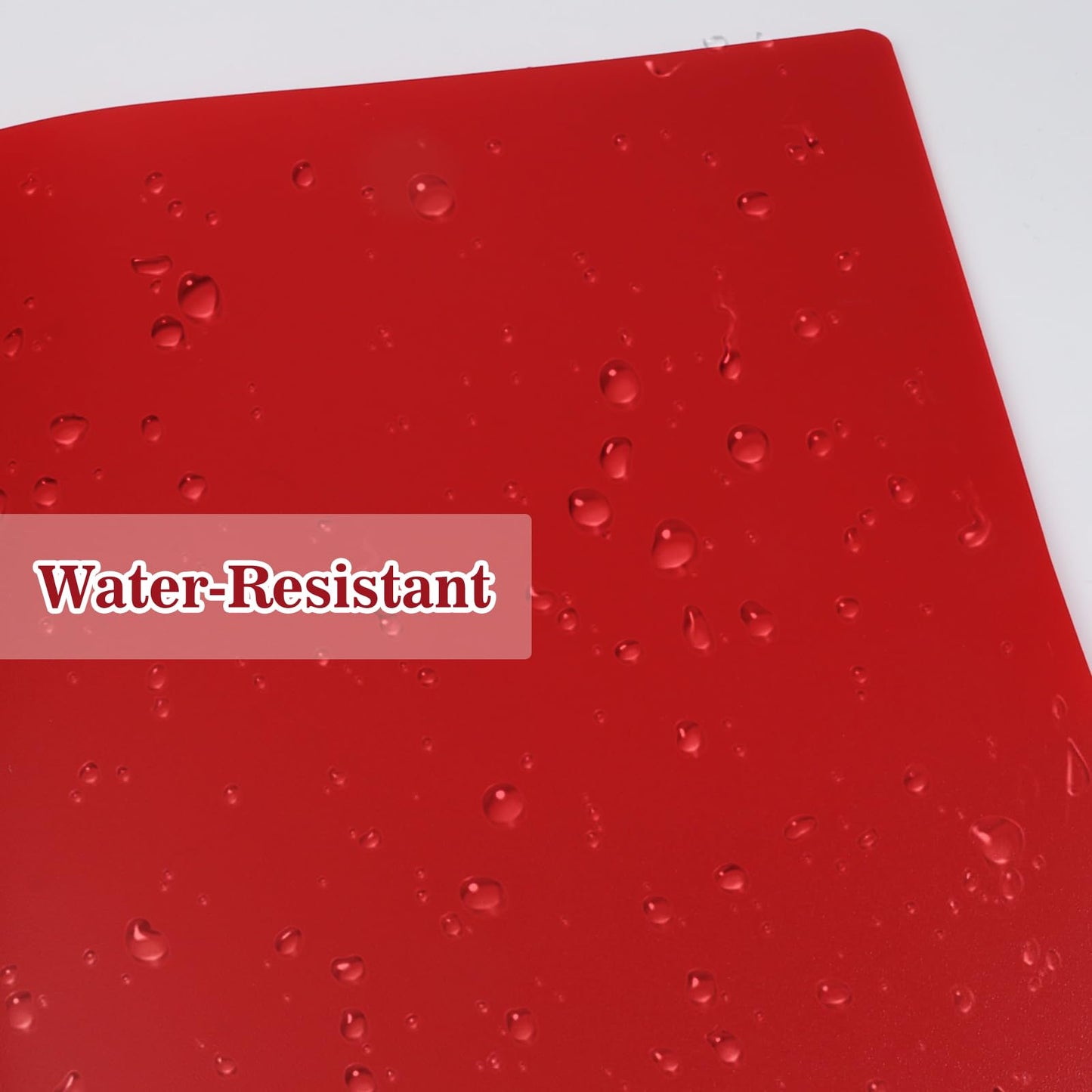 EEHZTSI 12-Pack Plastic Folders with Pockets and Prongs, 2-Pocket Poly Folders with 3 Fasteners Holds 8-1/2" x 11" Paper for School/Office/Home, Red