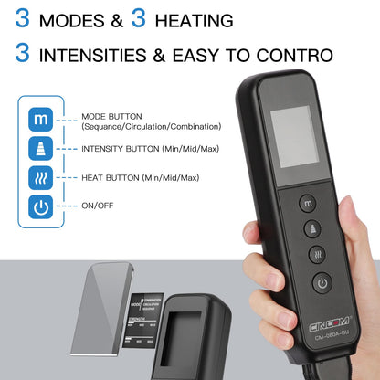 CINCOM Leg Massager with Heat and Compression, Air Compression Leg Massager for Circulation and Pain Relief Muscles Relaxation Gifts FSA - HSA