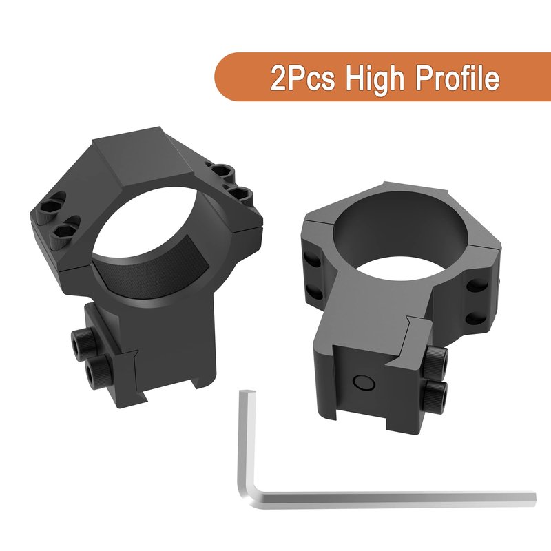 TPO 3/8" Dovetail Scope Rings Hight & Medium Profle 30mm Scope Mount for 11mm Dovetail Rail Airsoft Accessories (High+Meidum) AG30-M114+AG30-H142