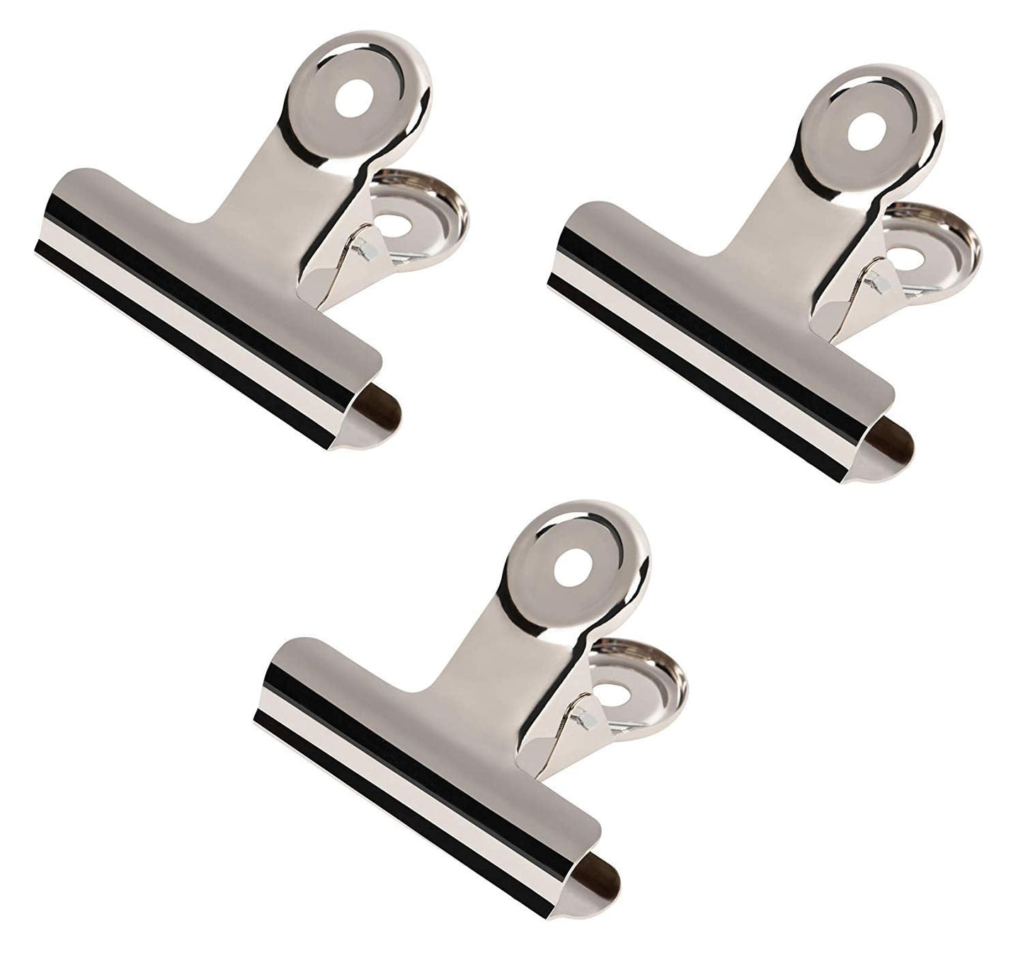 XMHF 72Pcs Mini Bulldog Clip, Silver Stainless Steel File Money Binder Clips Clamps/Metal Food Bag Paper Clips for Paper Organizers, Photo Wall Decoration, Home and Office Decoration, 0.87inch Wide