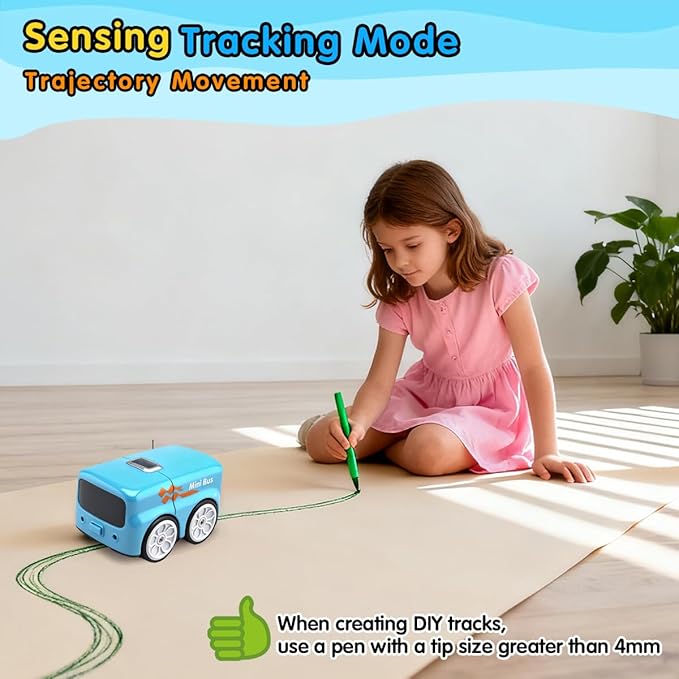 jaming RC Mini Bus2.4G Remote Control Car Vehicles City Buses Toy Classic Baby Vehicle Remote Control Car with LED Lights and Gesture Sensing Bus Toy Gift for Children Kids Boys Girls (White)