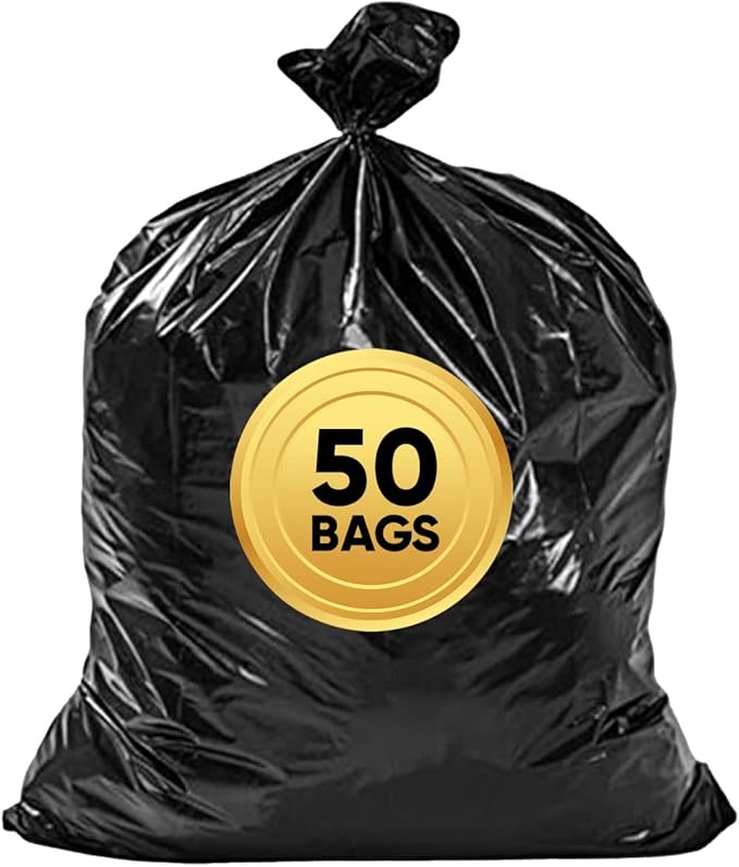 Veska 55 Gallon Trash Bags Heavy Duty, 55-60 Gallon Trash Bags Large Black