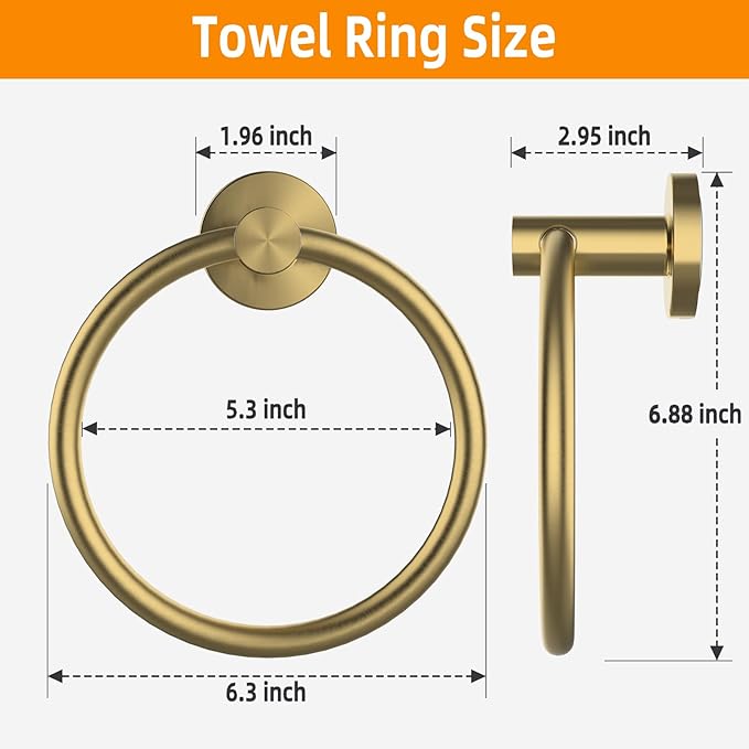 Towel Ring 2Pack, SUS304 Stainless Steel Hand Towel Holder