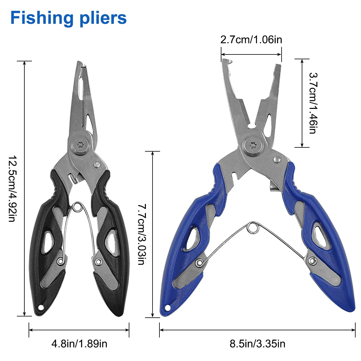 SourceTon 400 PCS Heavy Duty Split Ring Kit with 2 Pliers - High Strength Stainless Steel Lure Connectors (5 Sizes: 5-9mm, 30-95lb) for Saltwater & Freshwater Fishing Tackle