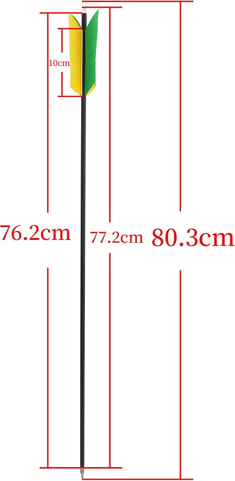 30 Inch Carbon Archery Arrows - 6/12 Pcs Flu Flu Target Practice with 100 Grain Judo Heads | Spine 500