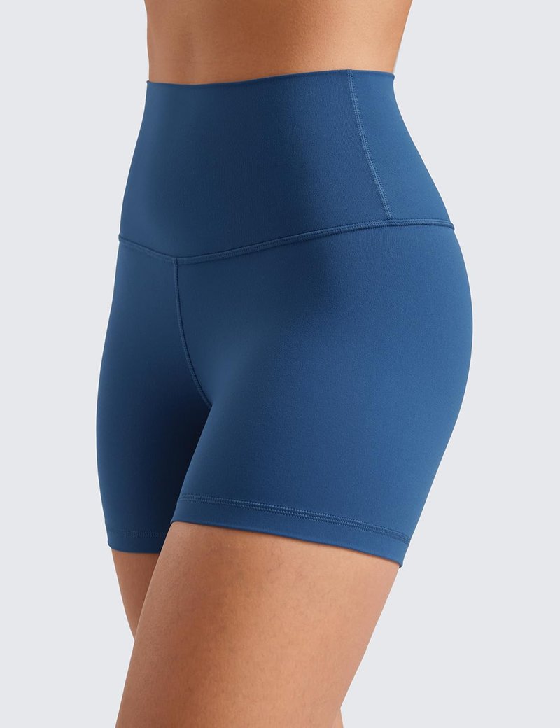 CRZ YOGA Butterluxe Biker Shorts 4'' - High Waisted Booty Workout Volleyball Yoga Womens Spandex French Navy Large