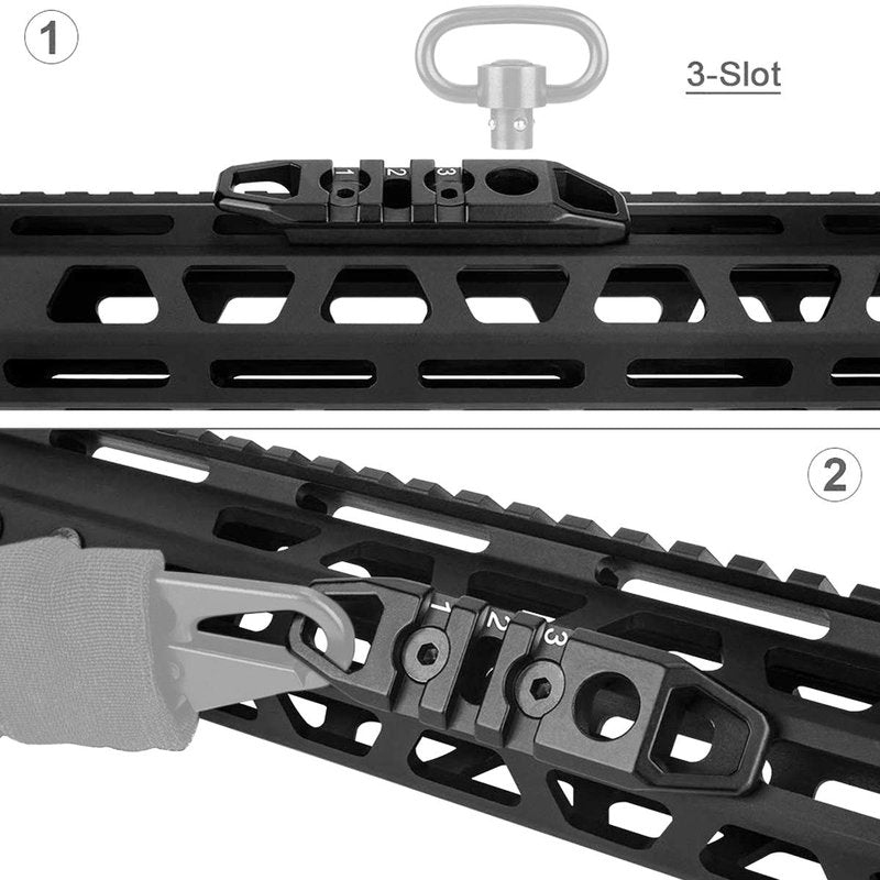 West Lake Keymod Picatinny Rail Sections, 3-Slot 7-Slot 11-Slot, Solid Aluminum Single Dual Keymod MLOCK Compatible Multi-Functional Rails (Black)