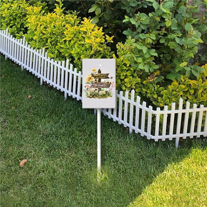 Uptell Honeybees Hard At Work Do Not Disturb Yard Signs with Stakes Aluminum Sign for House/Front Door and Business Outdoor Decoration 7x8.8 Inch