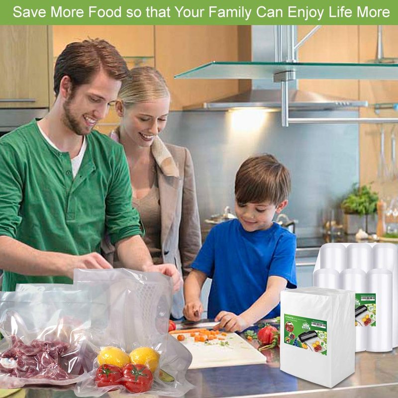 KitVacPak 100 Large Gallon 4mil 11.5" x 18.5" Thick Vacuum Sealer Bags with Commercial Grade, BPA Free, Heavy Duty.Vacuum Sealer Freezer Bags Compatible with Any Sealer Machine