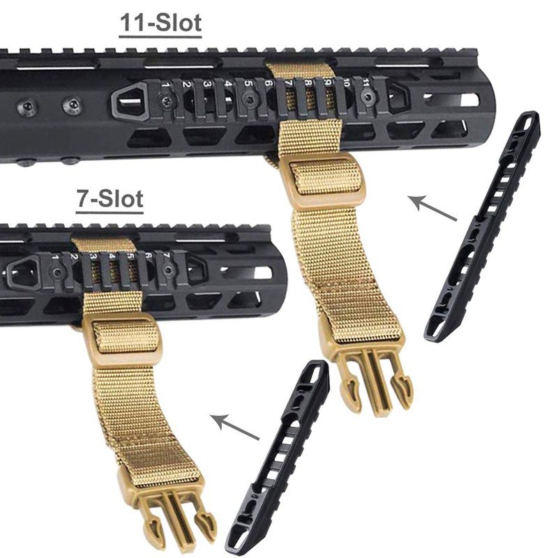 West Lake Keymod Picatinny Rail Sections, 3-Slot 7-Slot 11-Slot, Solid Aluminum Single Dual Keymod MLOCK Compatible Multi-Functional Rails (Black)