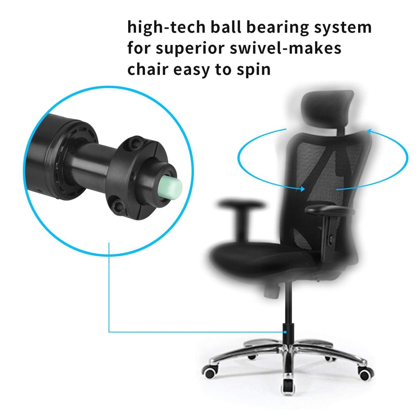 Duramont Office Chair Cylinder Replacement - Gas Lift, Hydraulic Piston - Universal Fit for All Chairs - Heavy Duty, Adjustable Height - Includes Easy Removal Tool, Installation Instructions & Gloves