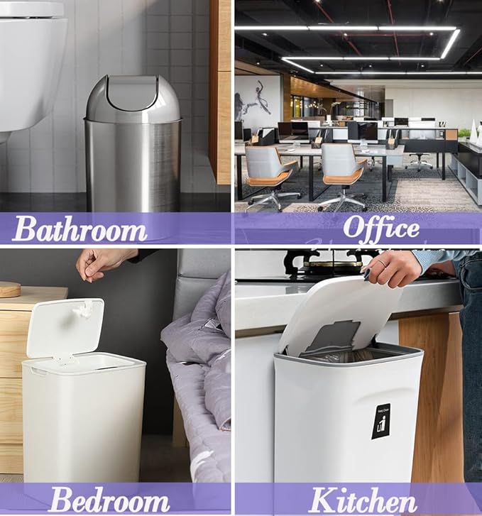Hommaly 3 Gallon Small Black Trash Bags, Leakproof and Strong, and More