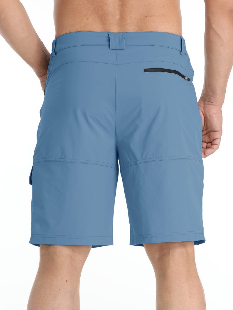 TACVASEN Men's Casual Shorts Lightweight Quick Dry Cargo Hiking Tactical Shorts Golf Dress Outdoor Summer with Pockets Light Blue 40