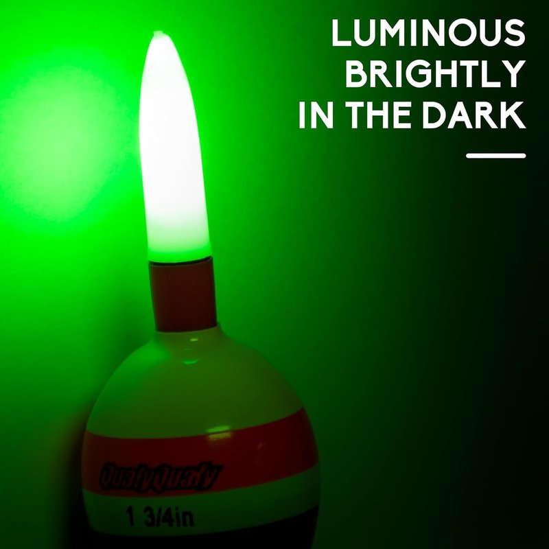 Lighted Slip Bobbers - 4PCS Glow in the Dark Fishing Floats | Spring Bobber for Crappie & Walleye Fishing