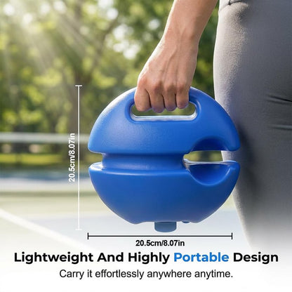 HISKI Tennis Ball Training Baseboard, Tennis Trainer Equipment Set, Tennis Trainer Ball with String, Tennis Trainer Rebound Ball, Multifunction Tennis Practice Rebounder for Backyard (Blue-1PC)