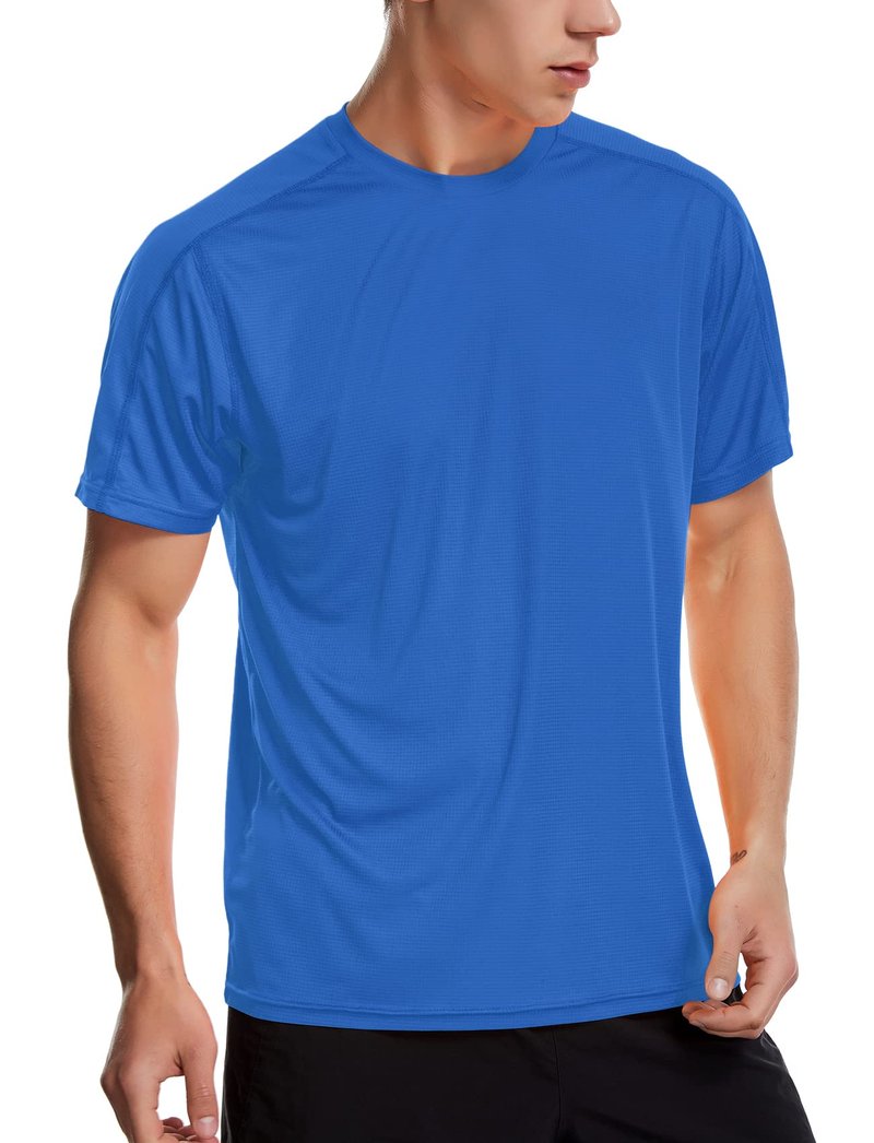 Zengjo Men's Workout Shirts Lightweight Sun Protection SPF Quick Dry T-Shirts Fishing Hiking Running