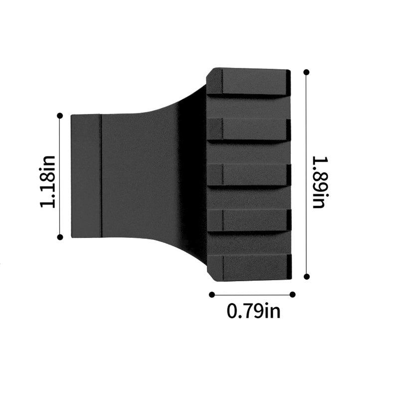 Bontok Picatinny Offset Rail Mounts, 45 Degree Picatinny Offset Aluminum Rail Low Profile Mount for lashlight Laser Sights Optics