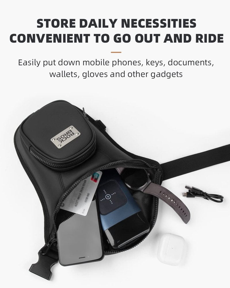 ROCKBROS Drop Leg Bag for Men Women - Motorcycle Thigh Bag with Removable Leg Harness for Hiking, Climbing, Cycling, Fishing, Riding, Travel
