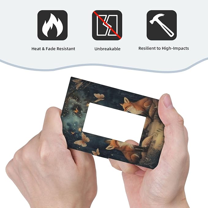 Decorative Art Light Switch Covers Foxes & Forest 1 Gang Rocker Outlet Decorative Switch plate Faceplate GFCI Light Switch Covers for Home Decor
