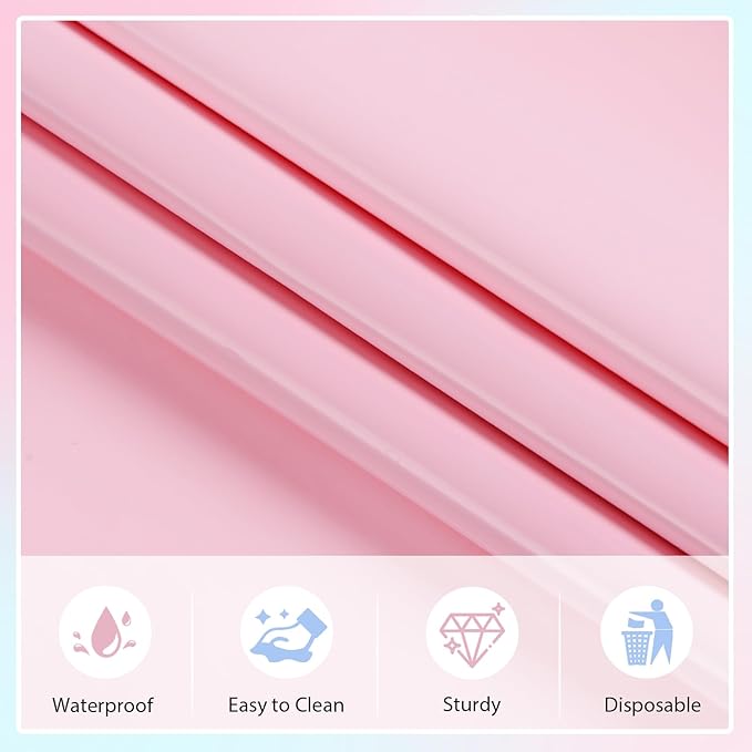 6 Packs Gender Reveal Tablecloths 54 x 108 Inch Disposable Plastic Pink and Blue Tablecloth Waterproof Rectangle Table Covers for Boy or Girl Baby Shower Party Decorations