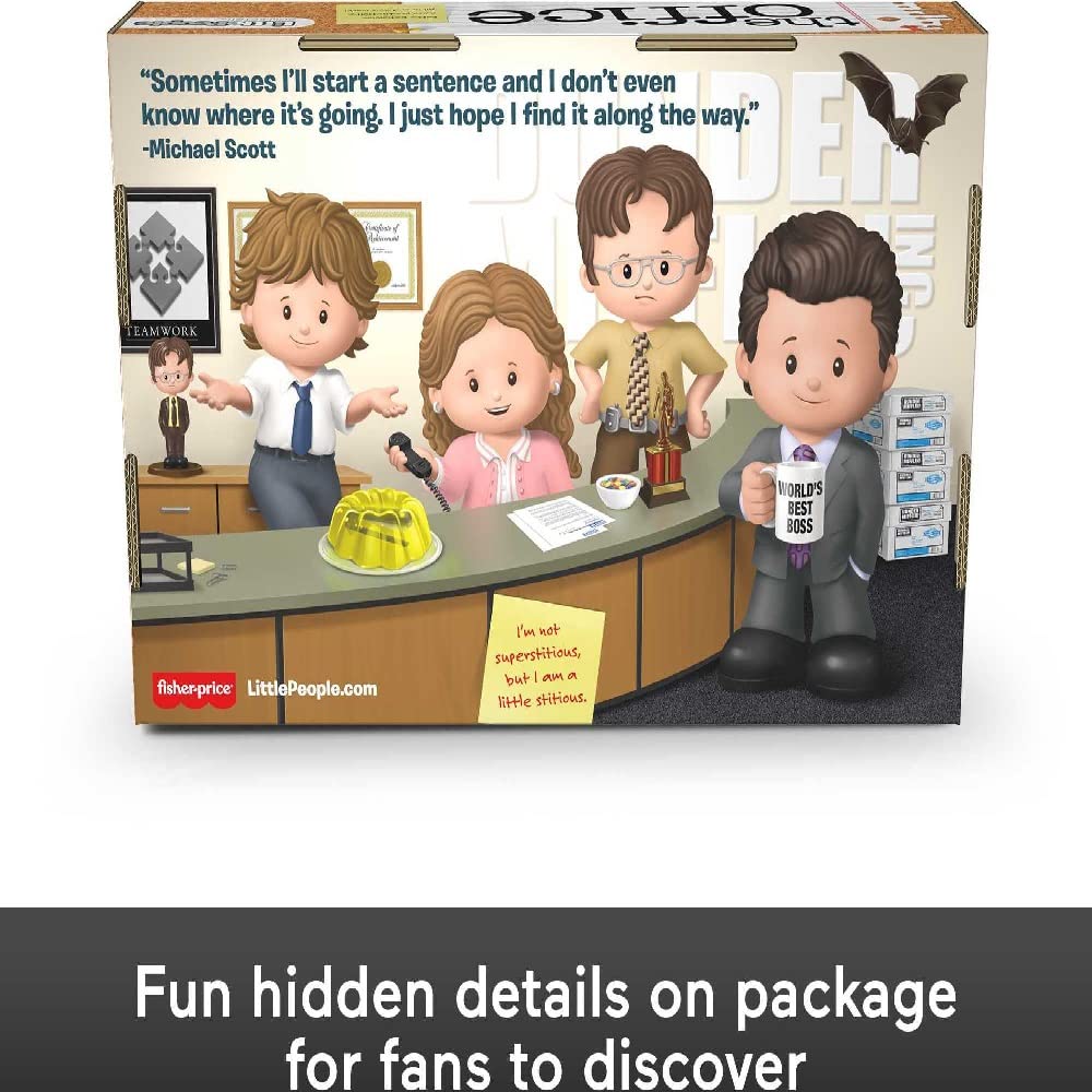 Little People Collector The Office US TV Show Special Edition Set for Adults & Fans, 4 Figures in Display Package