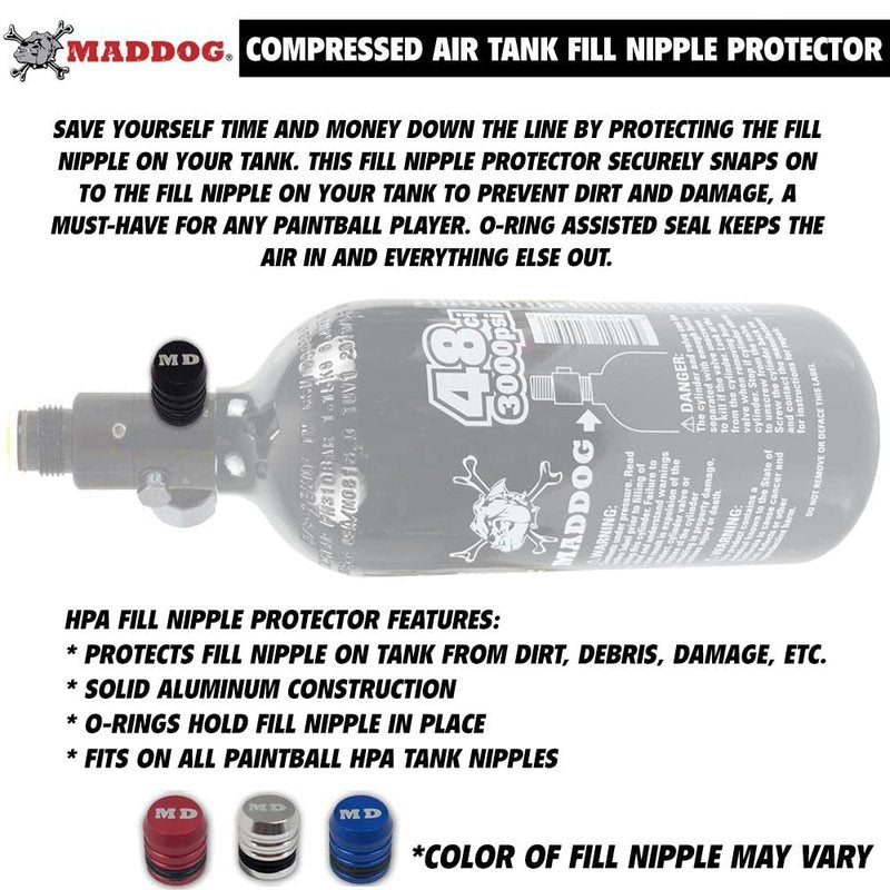 Maddog Empire Halo Too Electronic Paintball Loader with HK Army Epic Speed Feed and HPA Paintball Tank Fill Nipple Protector Accessory Package - Blackout